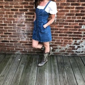 Denim mini bodycon dress